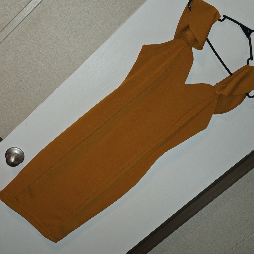 Elegant Mustard Dress